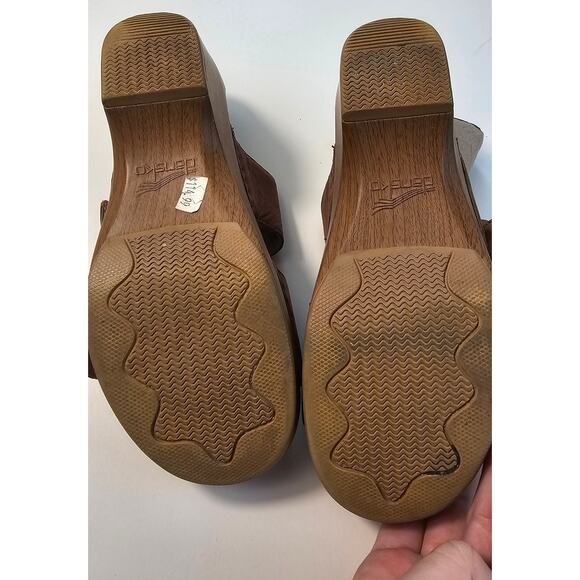 Dansko sz 37 Sophie teak 6.5 - 7 wedge sandal orthopedic comfortable brown EUC - Picture 5 of 7
